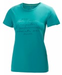 Graphic SS T-shirt Bright Turquoise Woman