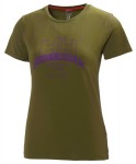 Graphic SS T-shirt Dark Moss Woman